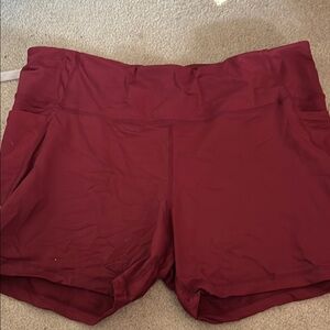Athletic Works High Waist Red Shorts for Active Comfort